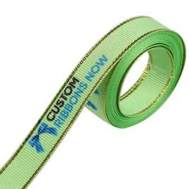 Metallic Edge Grosgrain Ribbon - Imprint Now - CA