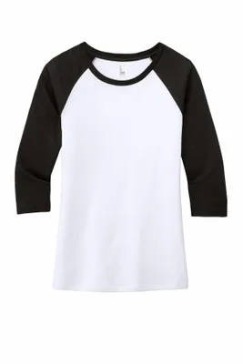 District Women's Perfect Tri 3/4-Sleeve Raglan. DM136L - Imprint Now - CA
