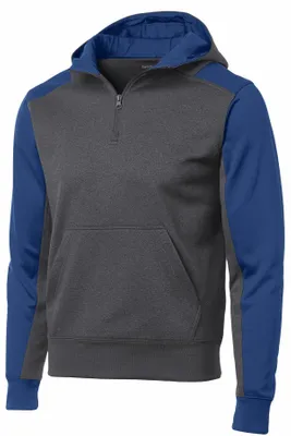Sport-Tek Tech Fleece Colorblock 1/4-Zip Hooded Sweatshirt. ST249 - Imprint Now - CA