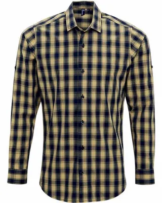 Men's Mulligan Check Long-Sleeve Cotton Shirt - Imprint Now - CA