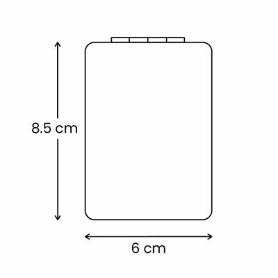 Rectangle 6 cm x  8.5 cm