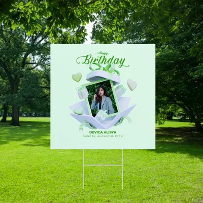 Custom Birthday Picture Yard Sign