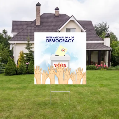 Custom Democracy Day Yard Sign