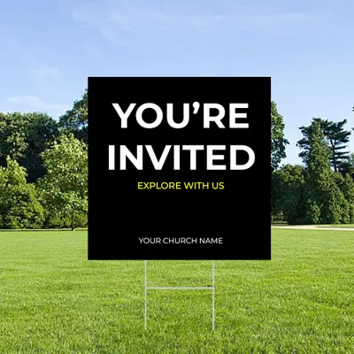 Custom Invitation Yard Sign
