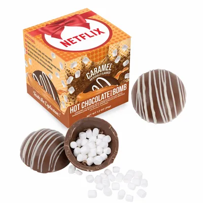 Hot Chocolate Bomb Caramel Flavor in Full Color Box - Imprint Now - CA