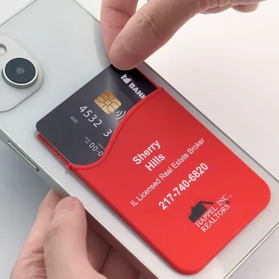 Silicone Phone Wallet Card Holder - Imprint Now - CA