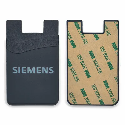 Silicone Phone Wallet Dual Card Holder - Imprint Now - CA