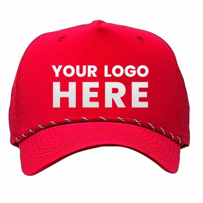 Cobra XFR 5 Panel Structured Perforated Laser Cut Back Hat, Mix Colors Rope - Imprint Now - CA