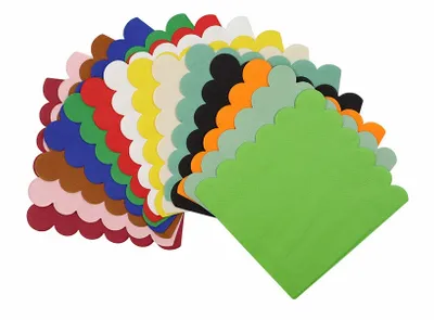 Scallop Foil Stamped Napkins - Imprint Now - CA