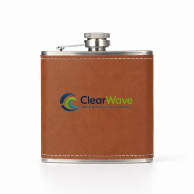 Leather Wrapped Hip Flasks - Imprint Now - CA