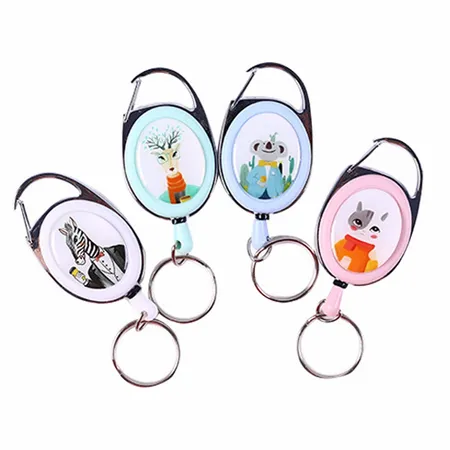 Clip Drawstring Badge Reel Keychain Clip Drawstring Badge Reel Keychain - Imprint Now - CA