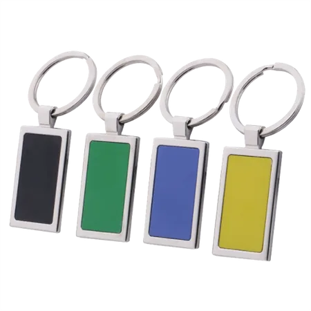 Coloured Rectangle Metal Keychain - Imprint Now - CA