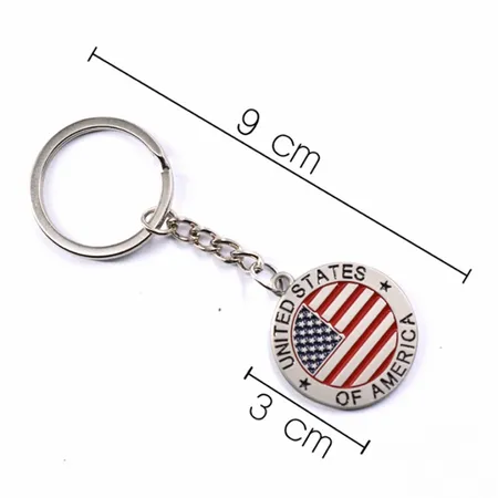 Custom US Flag Keychain - Imprint Now - CA