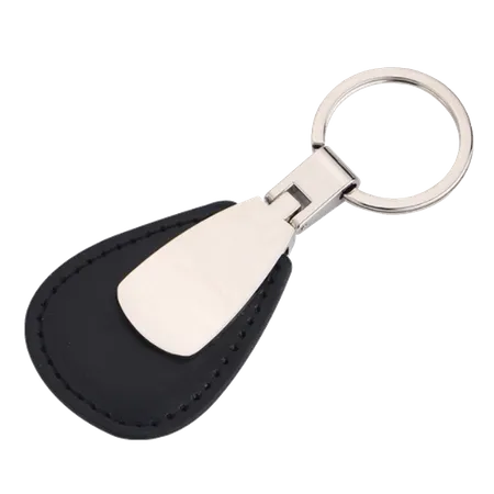Teardrop Leather & Metal Keychain - Imprint Now - CA