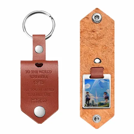 Artistic Laser Cut Leather Keychain Artistic Laser Cut Leather Keychain - Imprint Now - CA