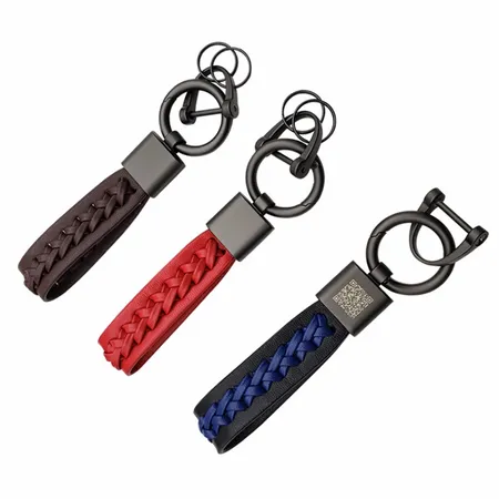 Versatile Laser Cut Leather Keychain Versatile Laser Cut Leather Keychain - Imprint Now - CA