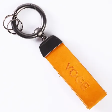 Leather Tag Keychain Leather Tag Keychain - Imprint Now - CA
