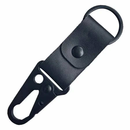 Leather Button Keychain Leather Button Keychain - Imprint Now - CA