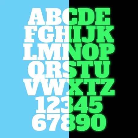 Alphanumeric Glow In The Dark Patches - Imprint Now - CA