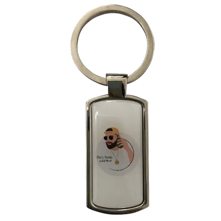 Straight Rectangle Metal Keychain - Imprint Now - CA