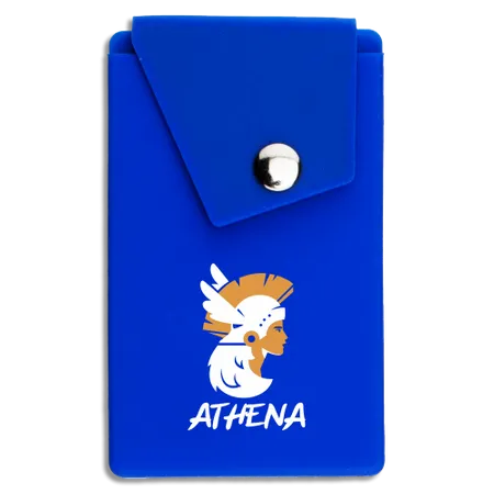 Silicone Card Holder Pressed-On Button Pocket - Imprint Now - CA