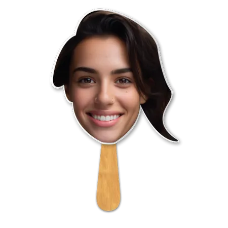 Face Cutout Hand Fans - Imprint Now - CA
