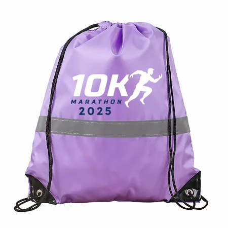 Drawstring Bags With Reflective Strip Drawstring Bags With Reflective Strip - Imprint Now - CA
