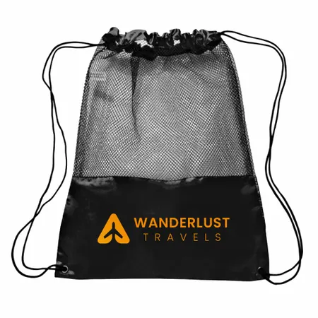 Mesh Drawstring Bag Mesh Drawstring Bag - Imprint Now - CA