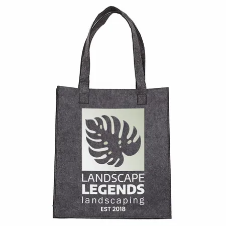 Small Light Gray Felt Mood Bag Small Light Gray Felt Mood Bag - Imprint Now - CA