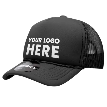 Decky 7010 - Youth 5 Panel Mid Profile Structured Foam Trucker, Kids Foam Trucker Hat, Mesh Back - Imprint Now - CA