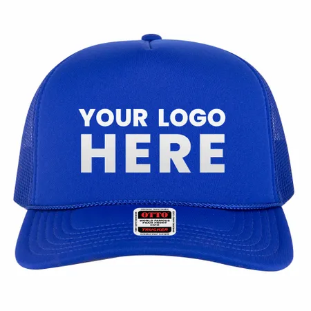 OTTO Cap 3932-1 5 Panel High Crown Polyester Foam Front Mesh Back Trucker Hat - Imprint Now - CA