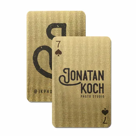 Brushed Gold Finish Playing Cards - Imprint Now - CA