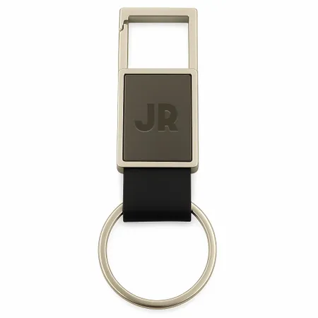 Square Caribiner Metal Keychain - Imprint Now - CA