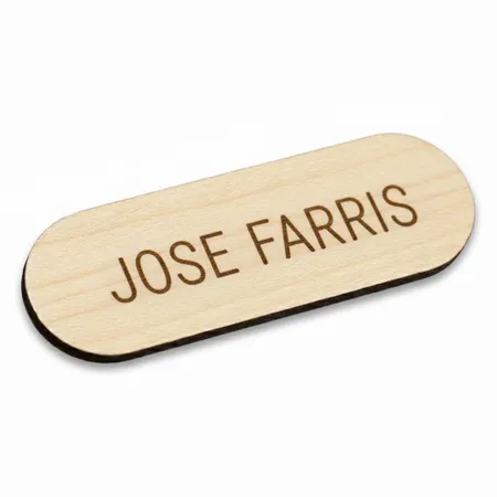 Wooden Name Badges - Imprint Now - CA
