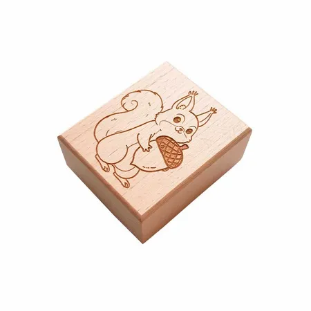 Square Wood Rubber Stamps - Imprint Now - CA