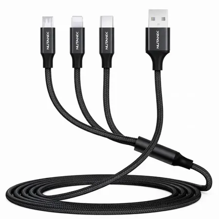 Nylon Braided 3-in-1 Charging Cables - Imprint Now - CA