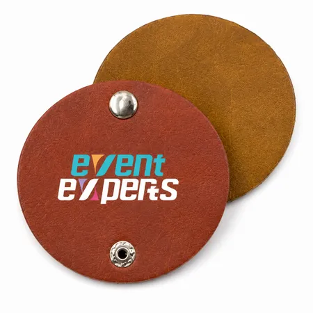 Round PU Leather Cable Organizers - Imprint Now - CA