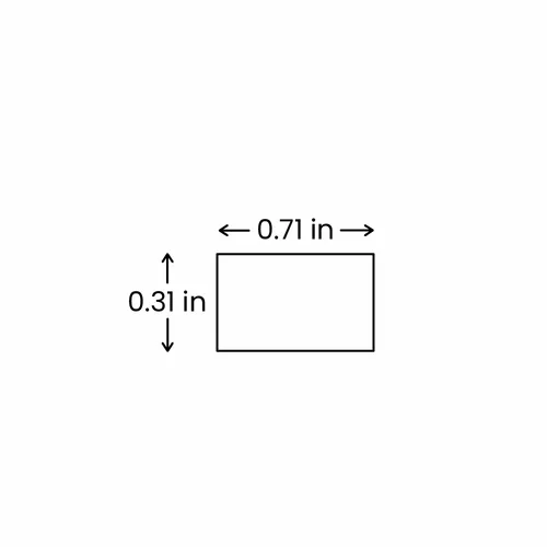 1 x 2 cm