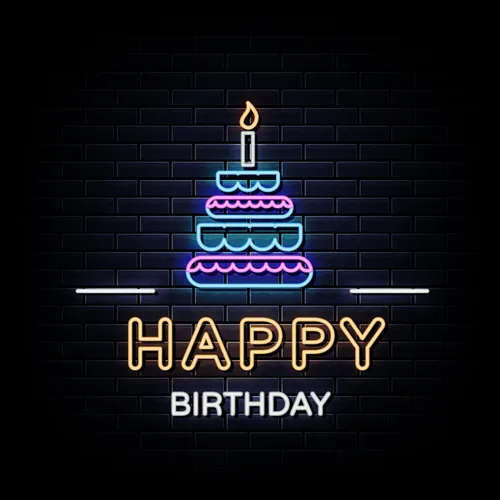 Cutie Cakie Happy Birthday Neon Sign - Imprint Now - CA