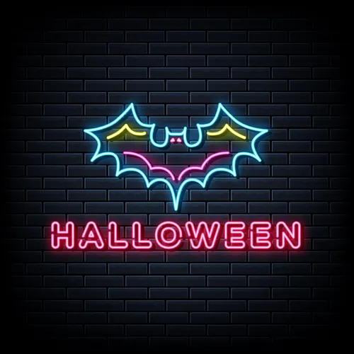 Halloween Neon Sign with Bat - Imprint Now - CA