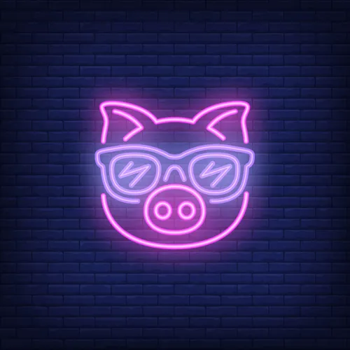 Cute Cartoon Pink Pig Sunglasses Neon Sign - Imprint Now - CA