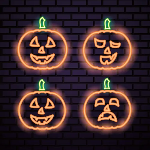 Orange Pumpkin Neon Sign - Imprint Now - CA