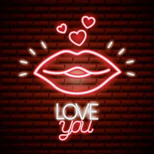 Lips with Love You Neon Sign - Imprint Now - CA