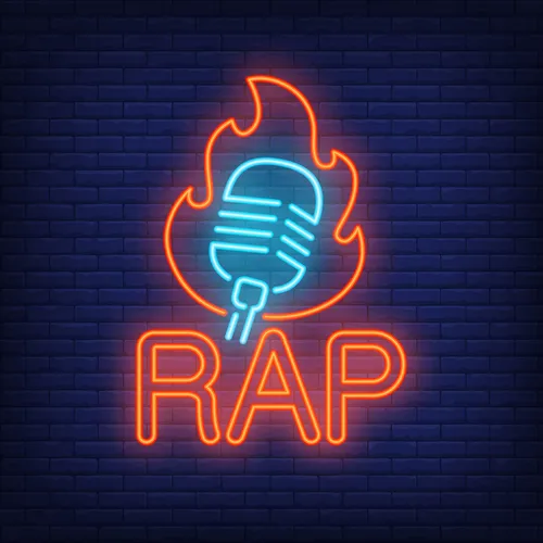 Rap Microphone Flame Neon Sign - Imprint Now - CA