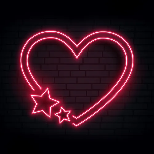 Red Love Heart Star Neon Sign - Imprint Now - CA