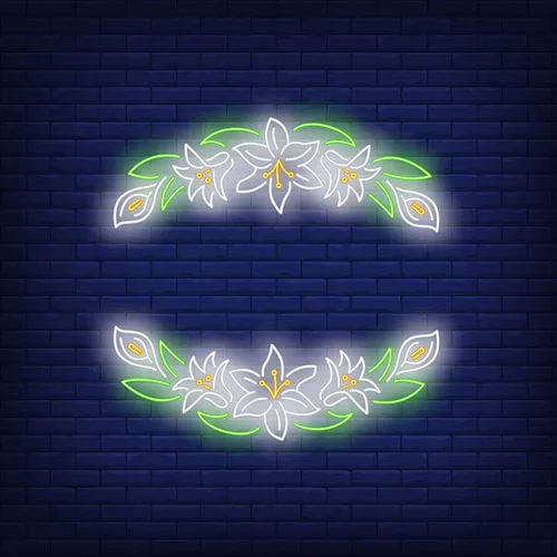 White Flower Neon Sign - Imprint Now - CA