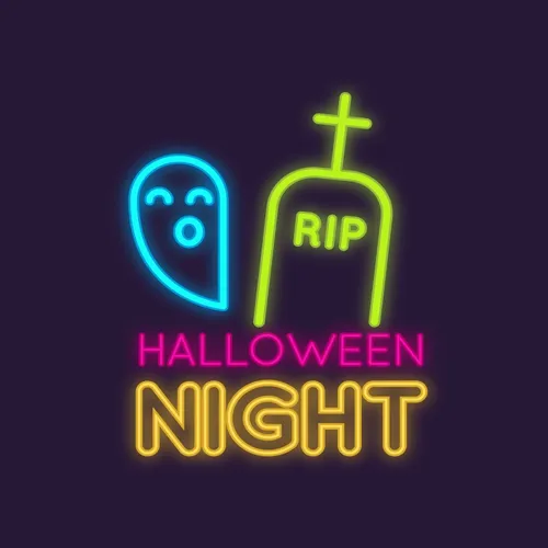 RIP Ghost Halloween Night Neon Sign - Imprint Now - CA
