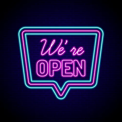 We're Open Neon Sign - Imprint Now - CA