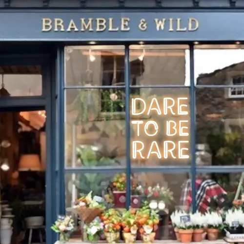 Dare To Be Rare Bright Neon Sign - Imprint Now - CA