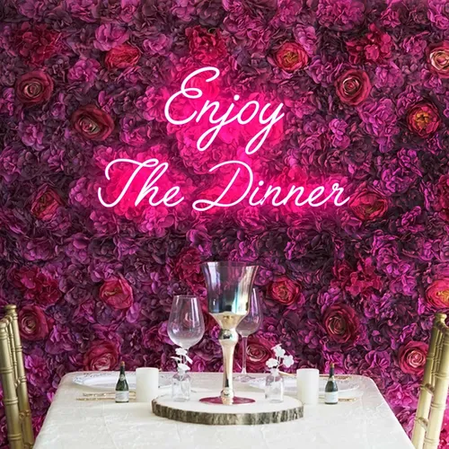 Enjoy The Dinner Neon Sign - Imprint Now - CA